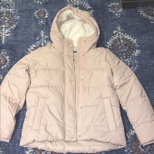 Abercrombie and finch ultra warm, pink puffer coat